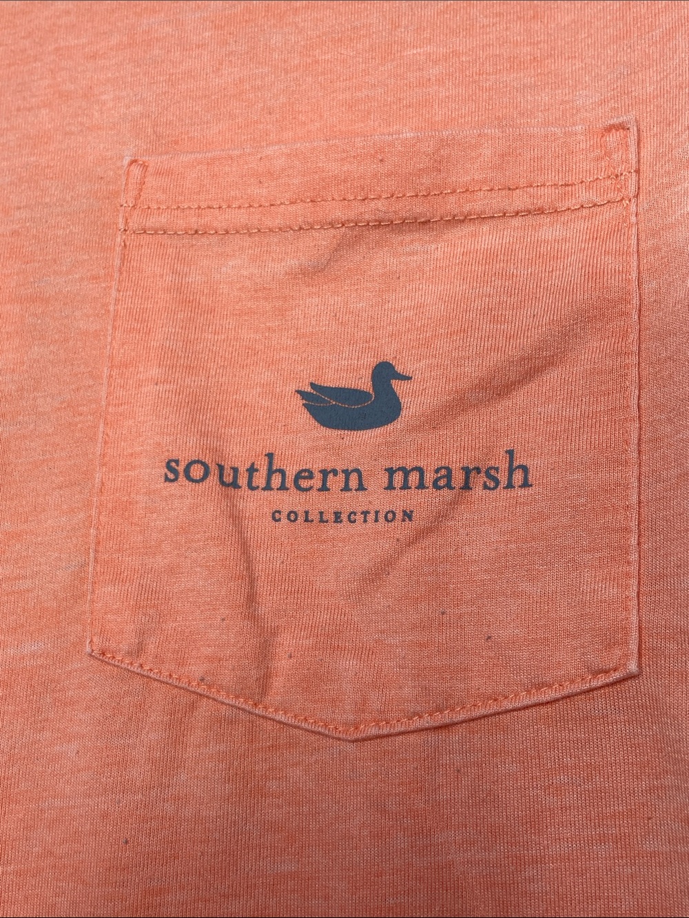Southern Marsh Coral Pocket Tee for Men. Size L - Picture 2 of 5